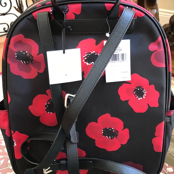NWT Kate spade ♠️ large Wilson Road Poppy Backpack - Picture 3 of 8